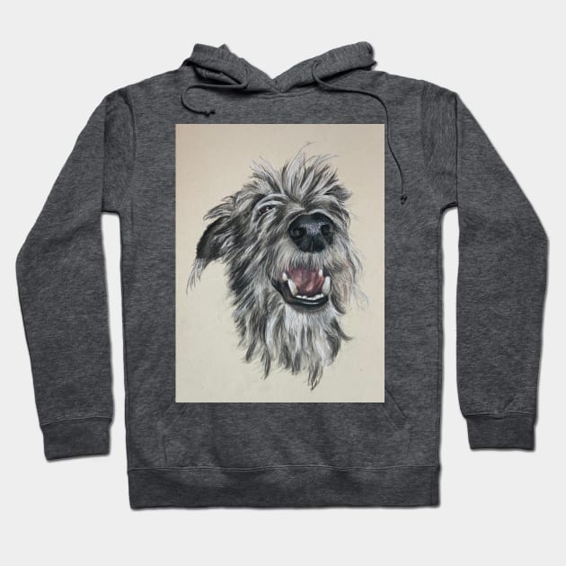 Scruffy Lurcher Hoodie by Merlinsmates